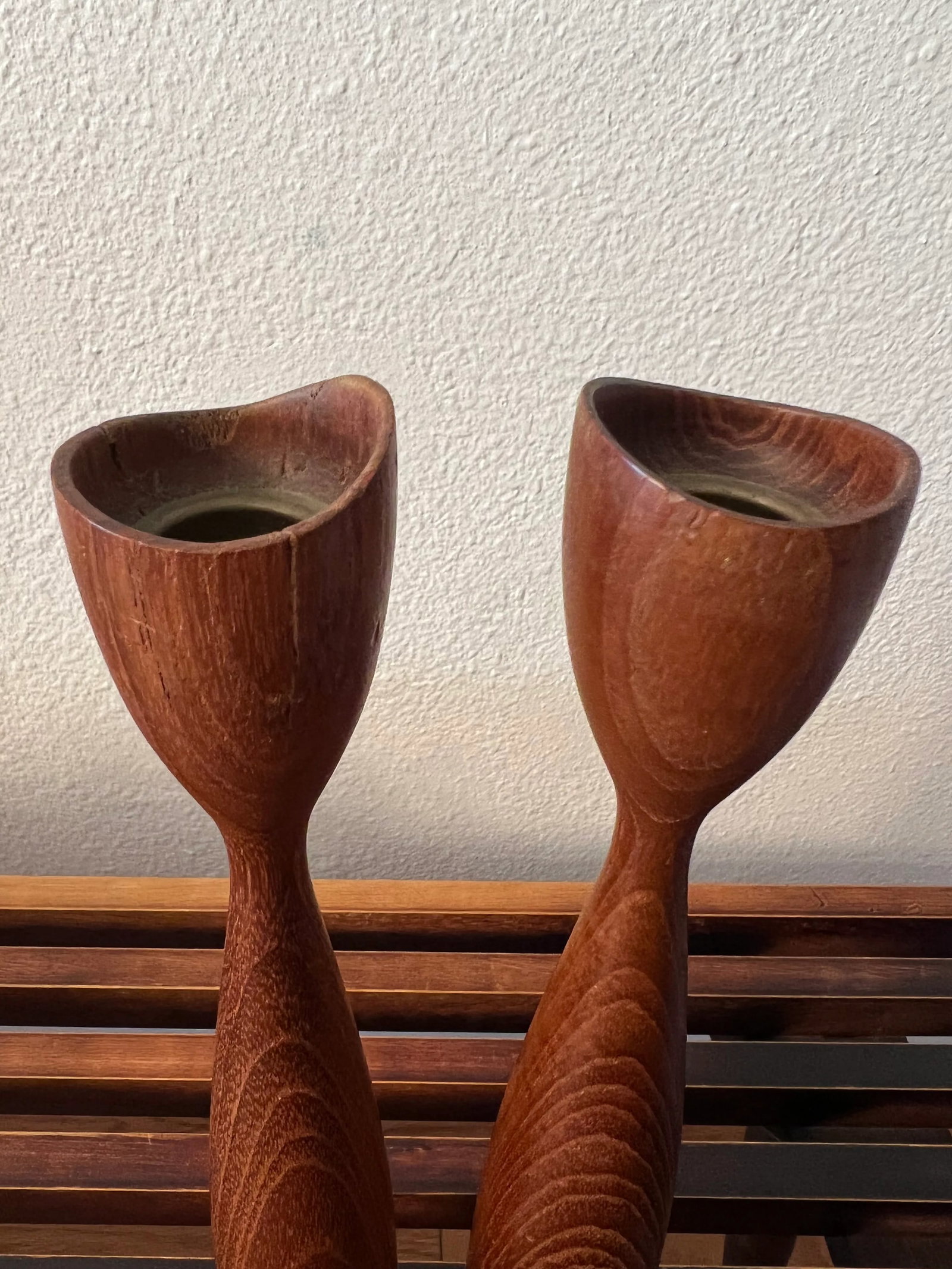 Mid-Century Danish Teak Candle Holders, 1960s, Pair - 4