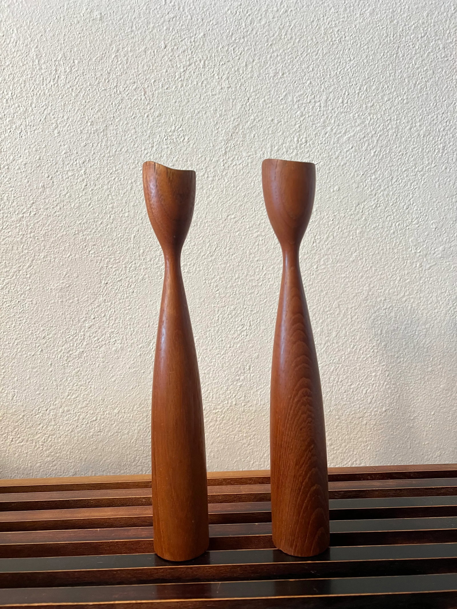 Mid-Century Danish Teak Candle Holders, 1960s, Pair - 5