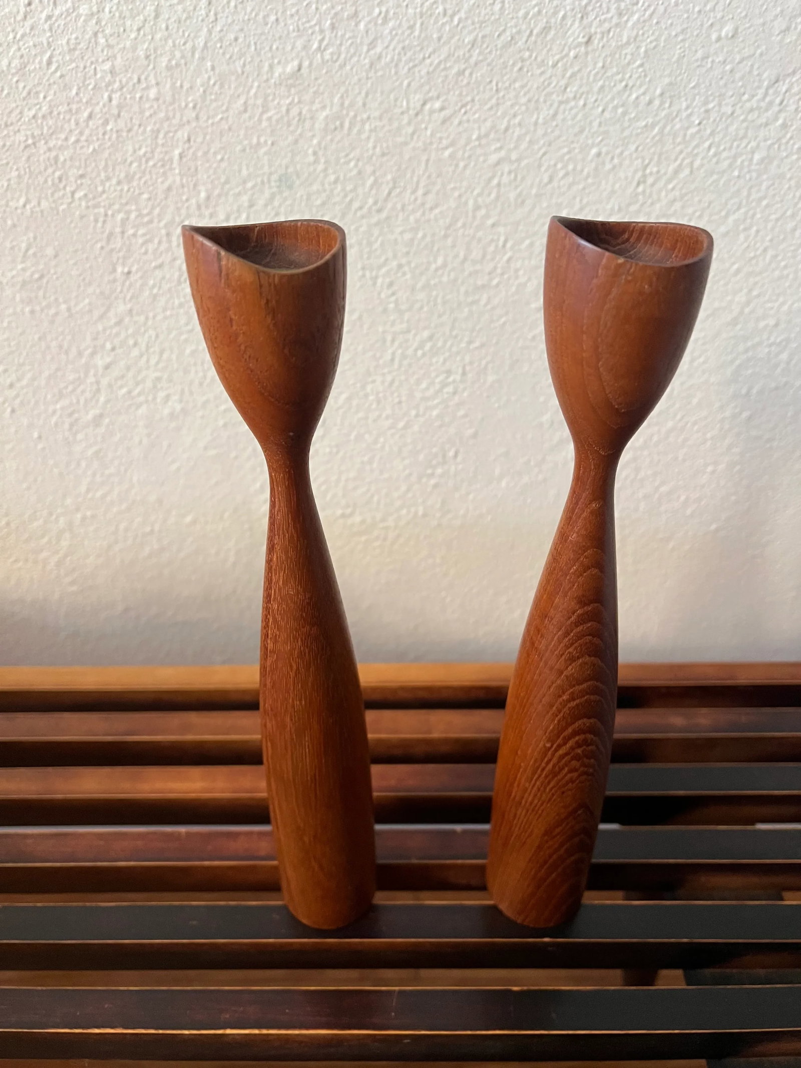 Mid-Century Danish Teak Candle Holders, 1960s, Pair - 7