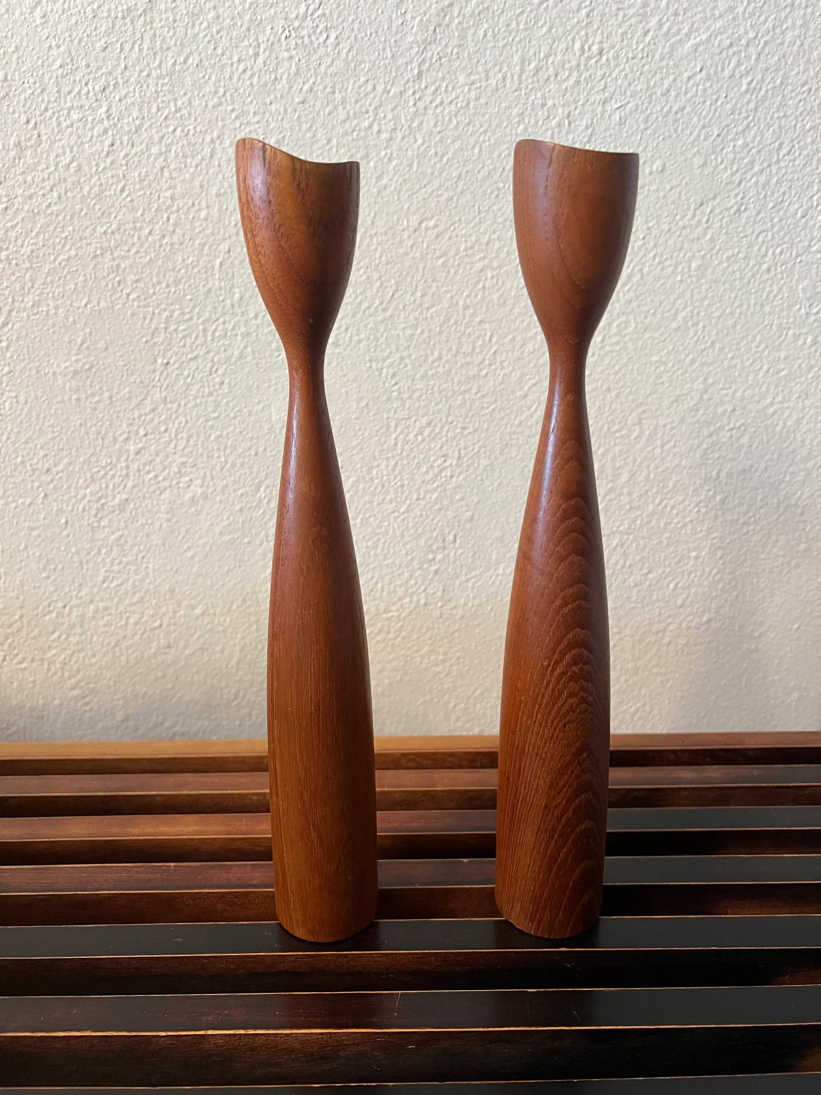 Mid-Century Danish Teak Candle Holders, 1960s, Pair - 8