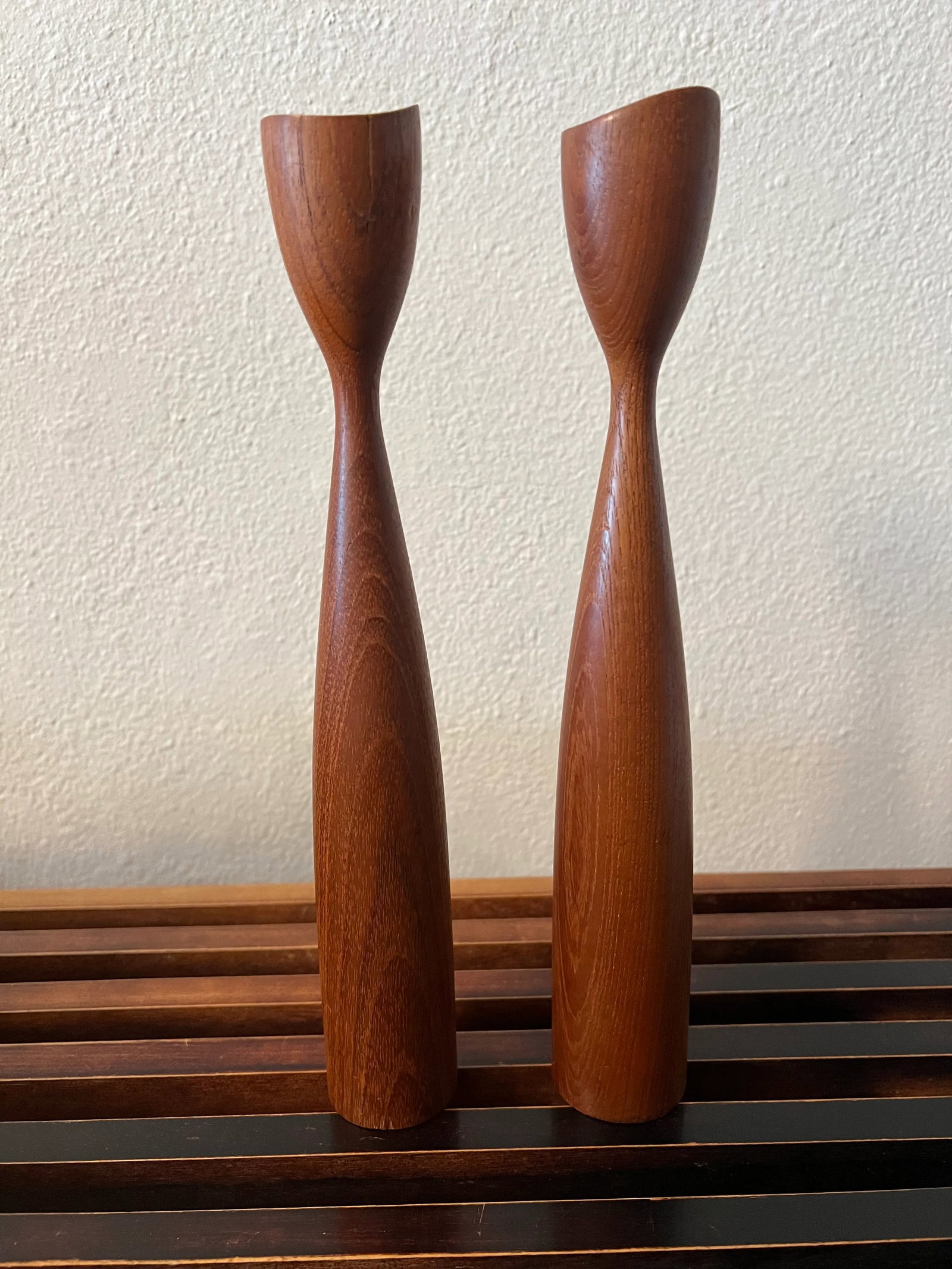 Mid-Century Danish Teak Candle Holders, 1960s, Pair - 9