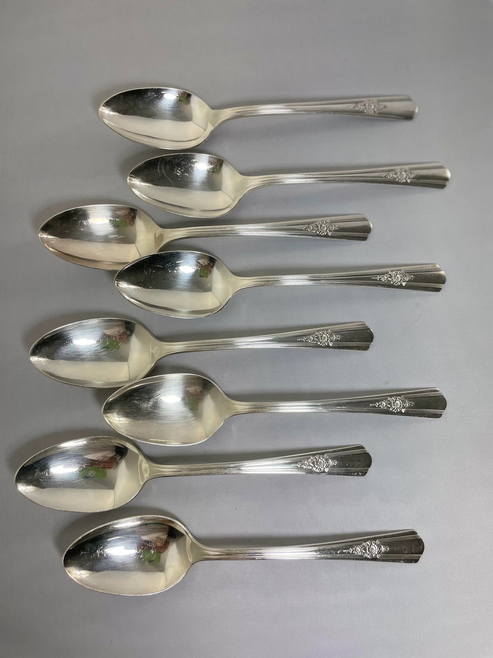 International Silver Co. 1940's William Rogers Overlaid Flatware Desire Pattern Service for Eight- 7 - 3