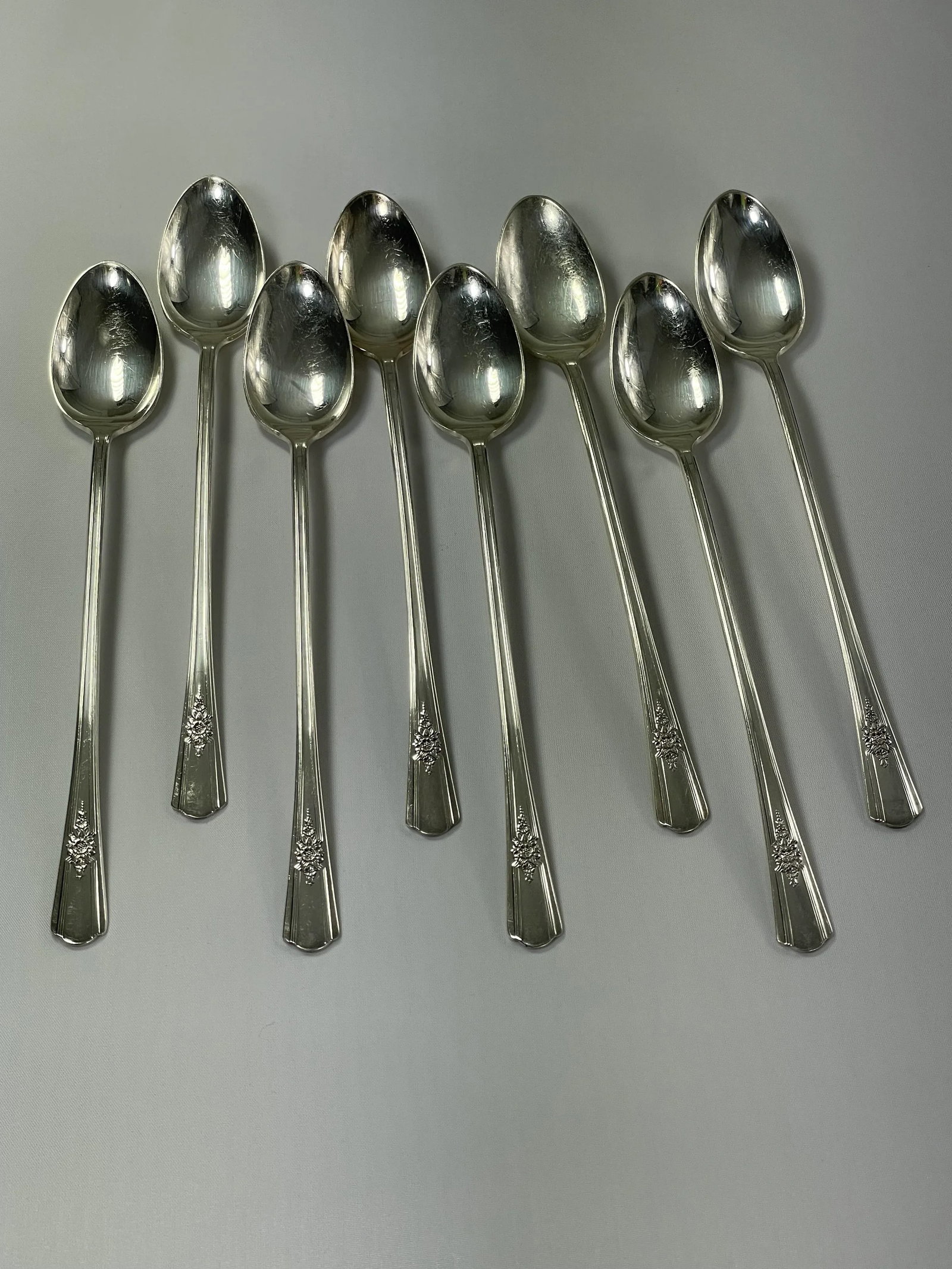 International Silver Co. 1940's William Rogers Overlaid Flatware Desire Pattern Service for Eight- 7 - 8
