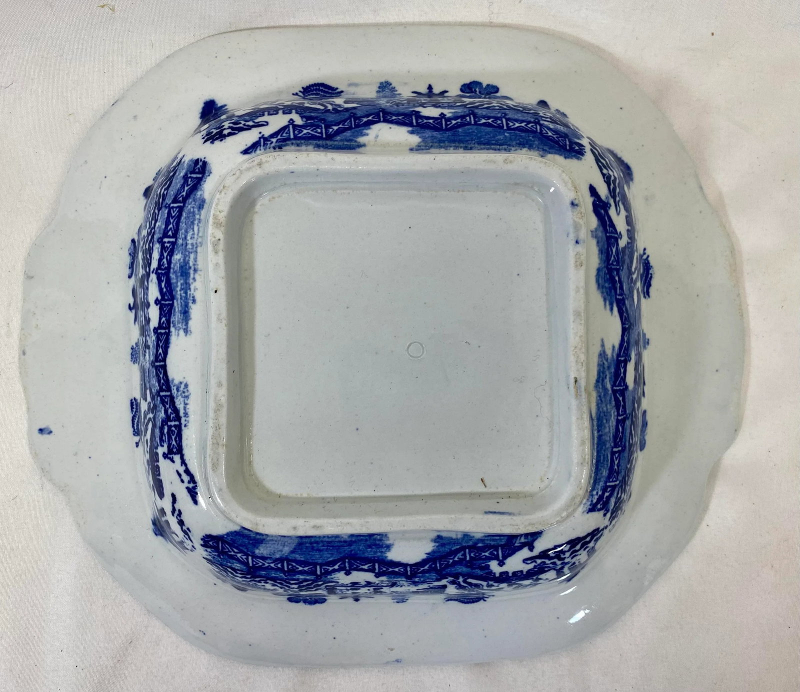 Antique Covered Blue Willow Tureen /Serving Bowl From England - Circa 1900 - 10