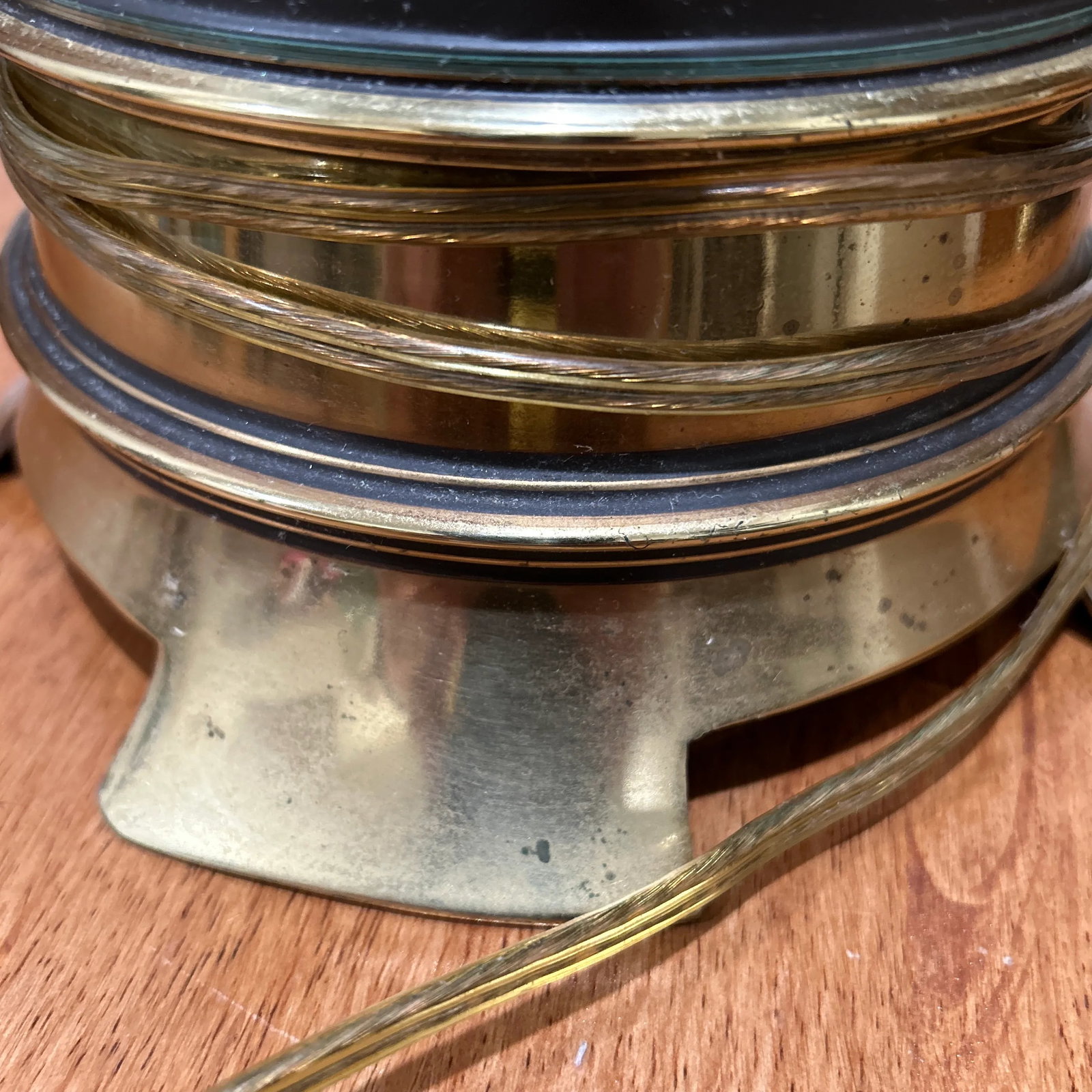 Mid 20th Century French Cerulean Reverse Ceramic Table Lamp - 4
