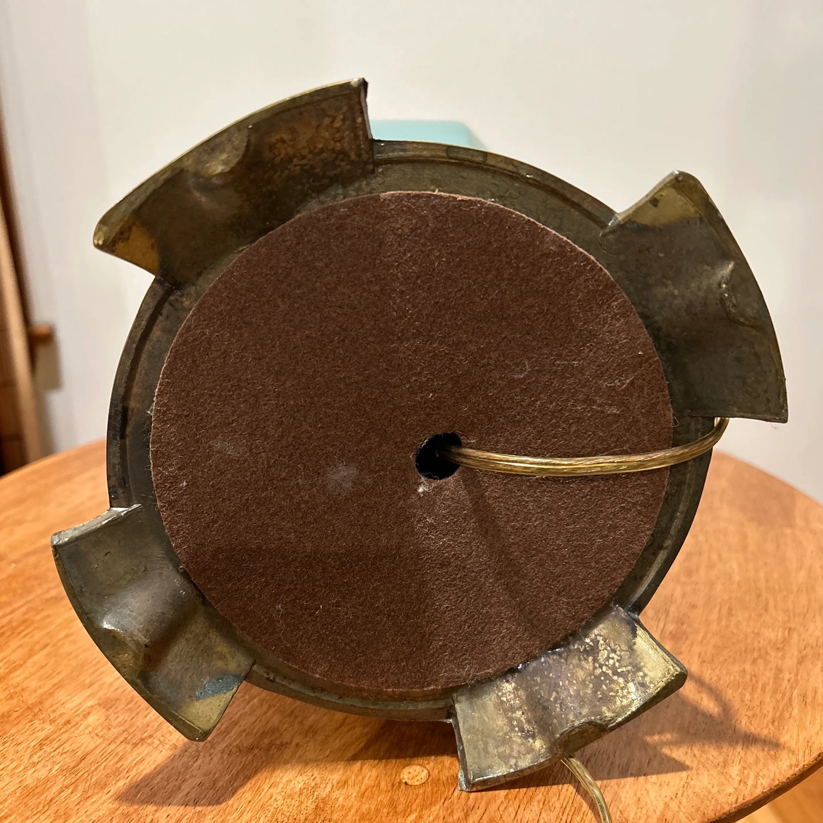 Mid 20th Century French Cerulean Reverse Ceramic Table Lamp - 8