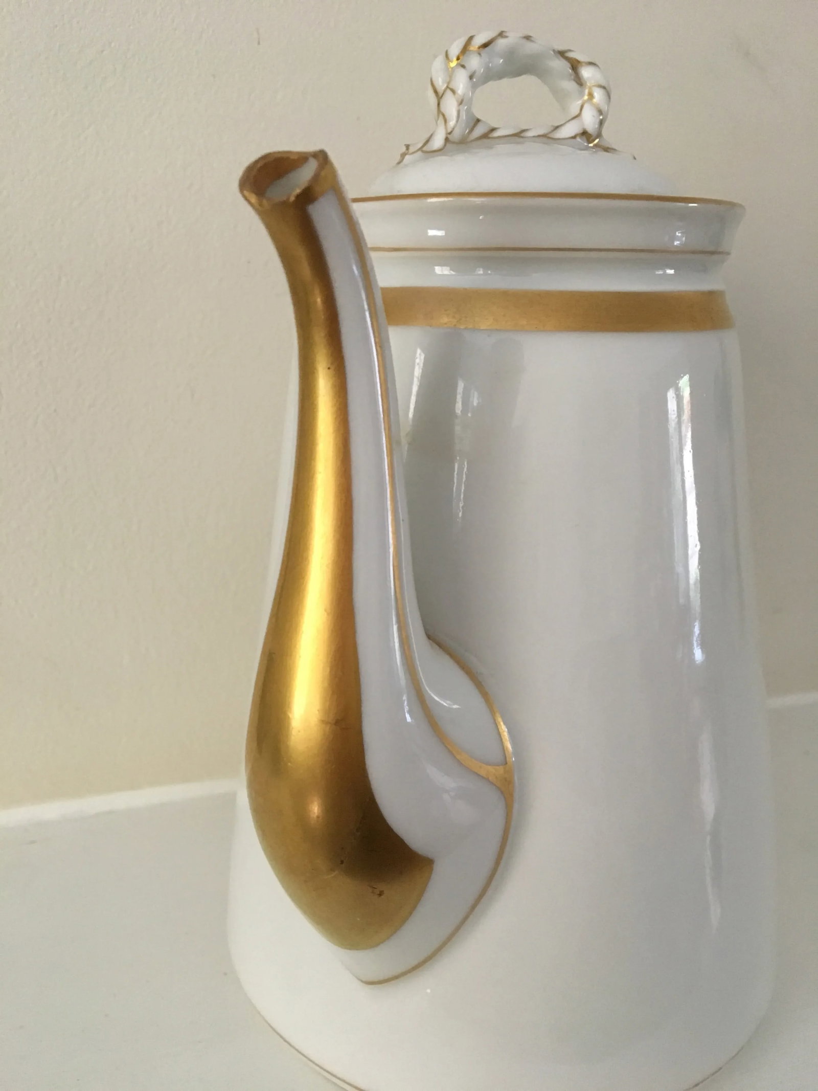 1880s Haviland Limoges Nautical Coffee Pot - 3
