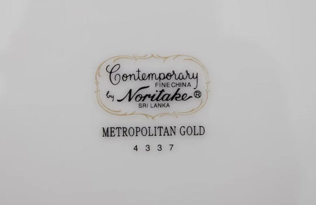 Classic White China Edged in Gold Noritake Metropolitan - 11