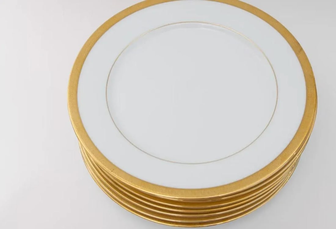 Classic White China Edged in Gold Noritake Metropolitan - 2