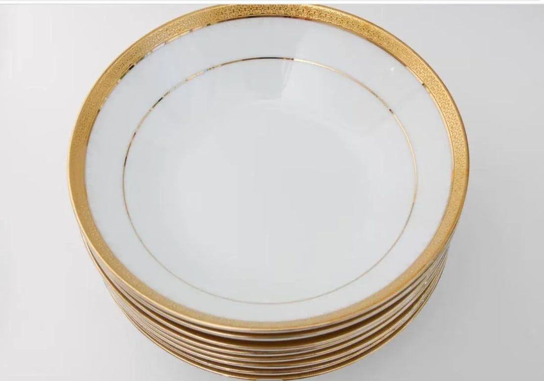 Classic White China Edged in Gold Noritake Metropolitan - 3