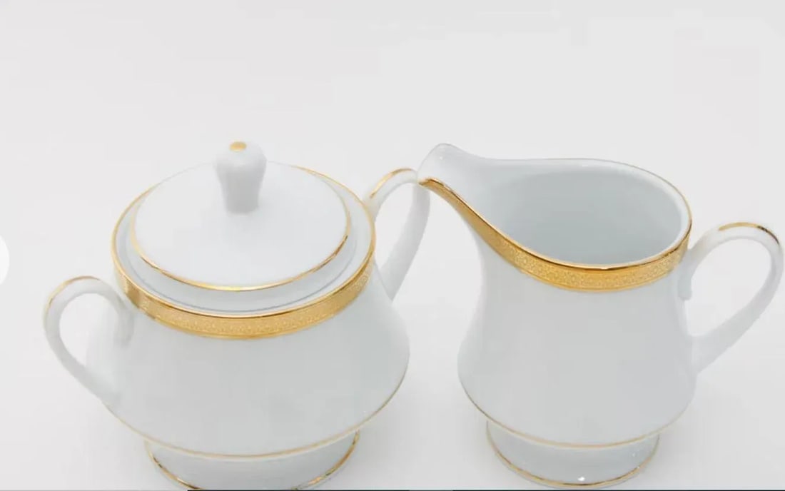 Classic White China Edged in Gold Noritake Metropolitan - 6
