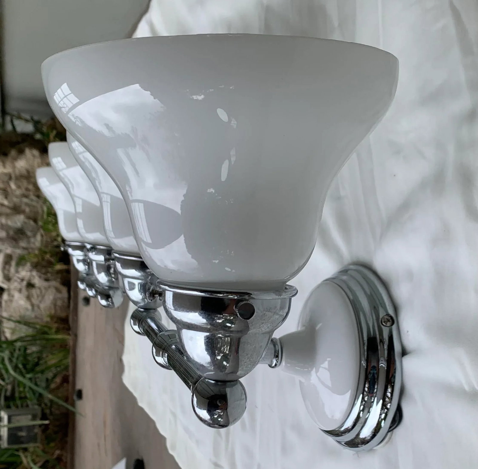 1998 Boyd Lighting Mid-Century Modern Nickel Sconces - Set of 2 - 8