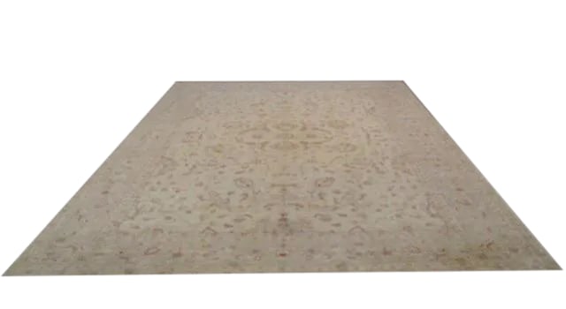 Traditional Hand Made Knotted Rug in Beige Gold Brick - 12'5'' * 15'8'' - Size Cat. 12x15 12x18: Traditional Handmade Rug. Infuse a touch of beauty to high-traffic areas of your home with this durable Traditional rug in colors of beige, red. The rug is made of 100-percent wool handmade, making