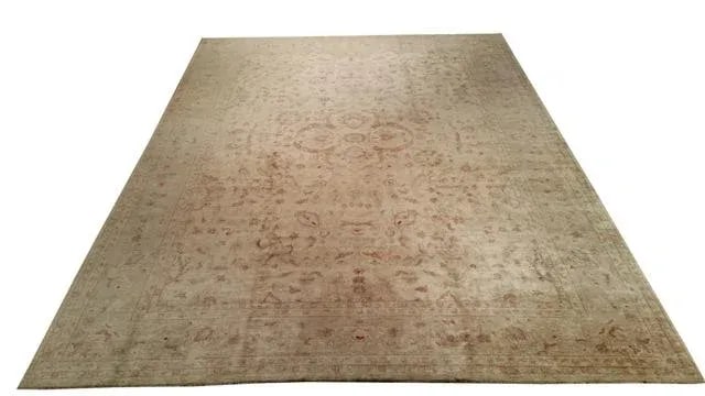 Traditional Hand Made Knotted Rug in Beige Gold Brick - 12'5'' * 15'8'' - Size Cat. 12x15 12x18 - 2