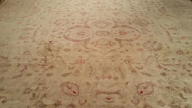 Traditional Hand Made Knotted Rug in Beige Gold Brick - 12'5'' * 15'8'' - Size Cat. 12x15 12x18 - 3