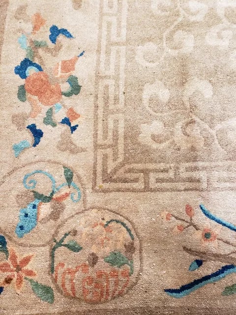 9' * 11'8'' Antique Chinese Traditional Handmade Rug - Size Cat. 9x12 - 7