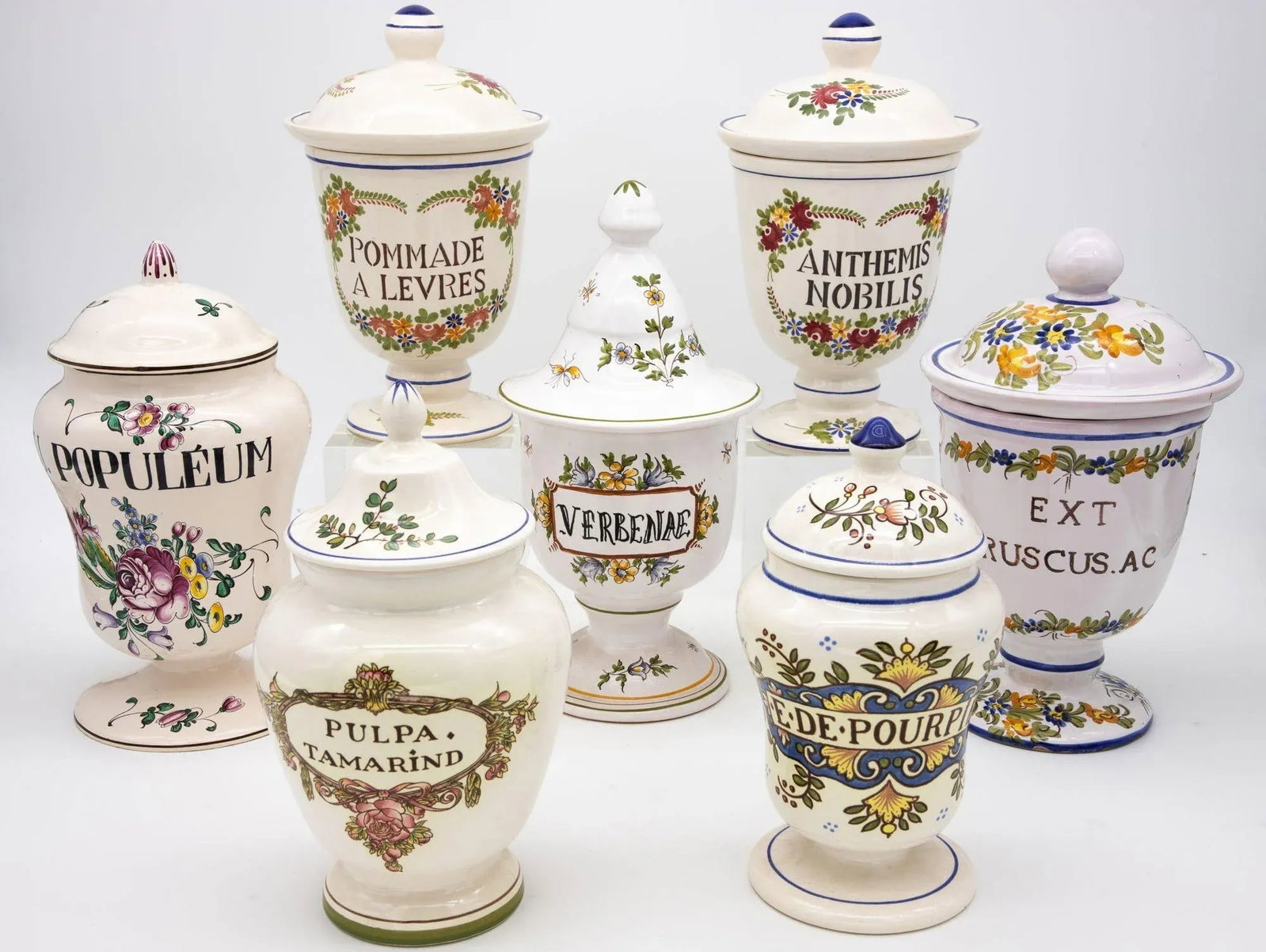 Set of Seven Early 20th Century French Provence Apothecary Jars - 13