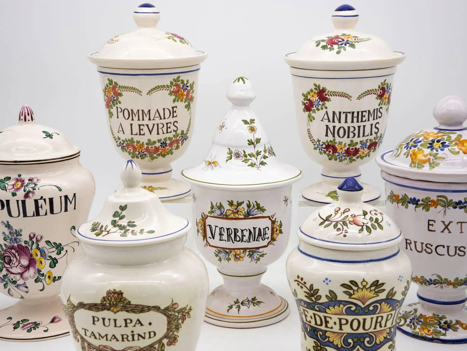 Set of Seven Early 20th Century French Provence Apothecary Jars - 5