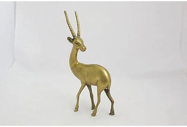 Mid-Century Brass Gazelle - 3
