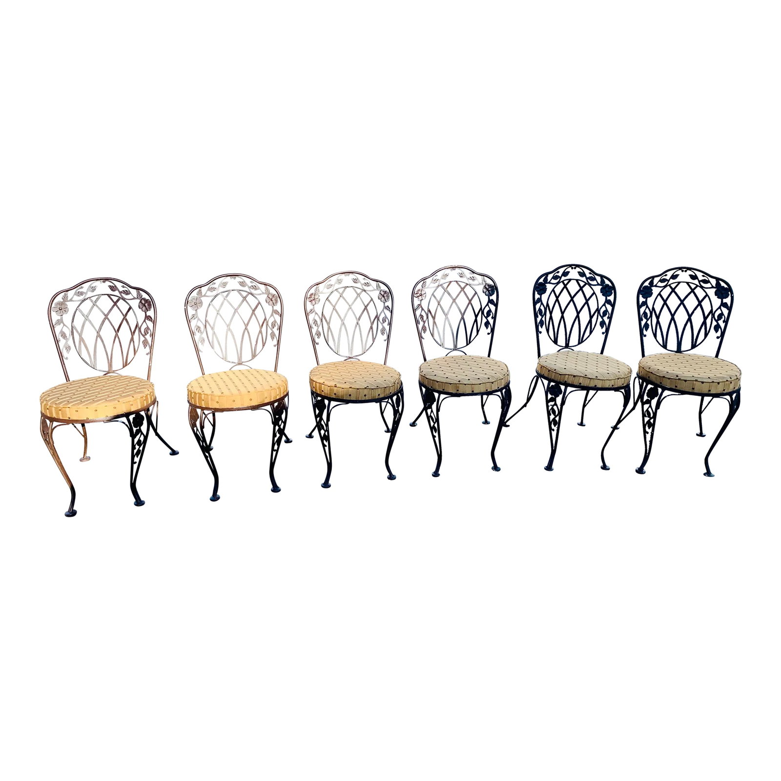 Vintage Wrought Iron Dining Chairs (1 of 12)