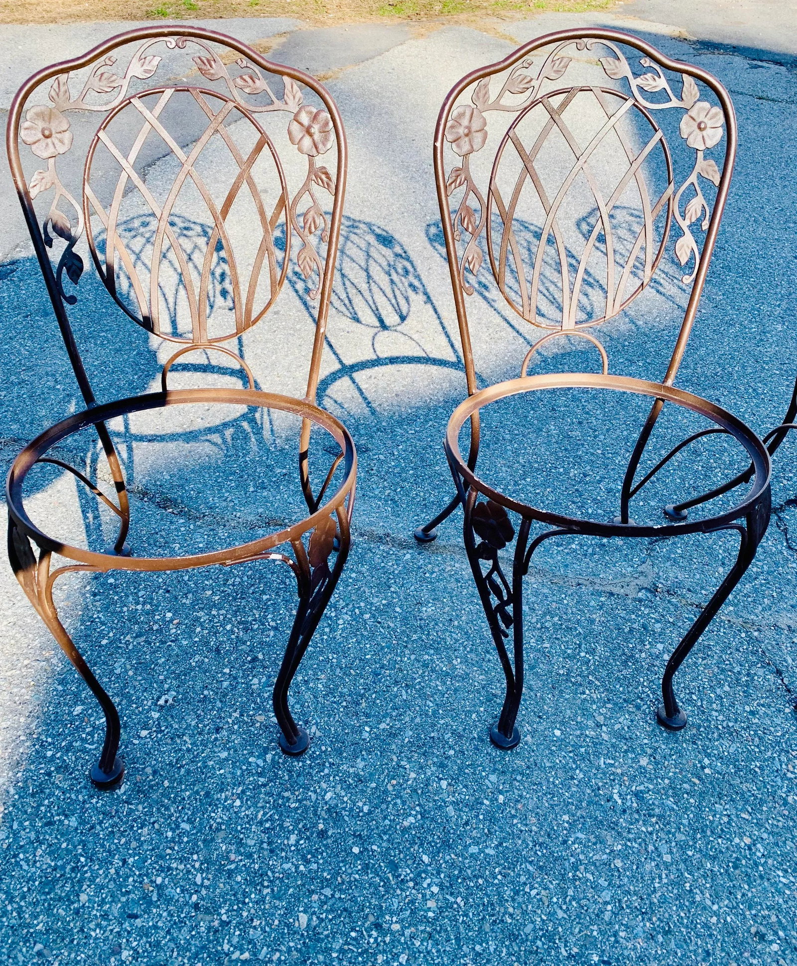 Vintage Wrought Iron Dining Chairs - 3
