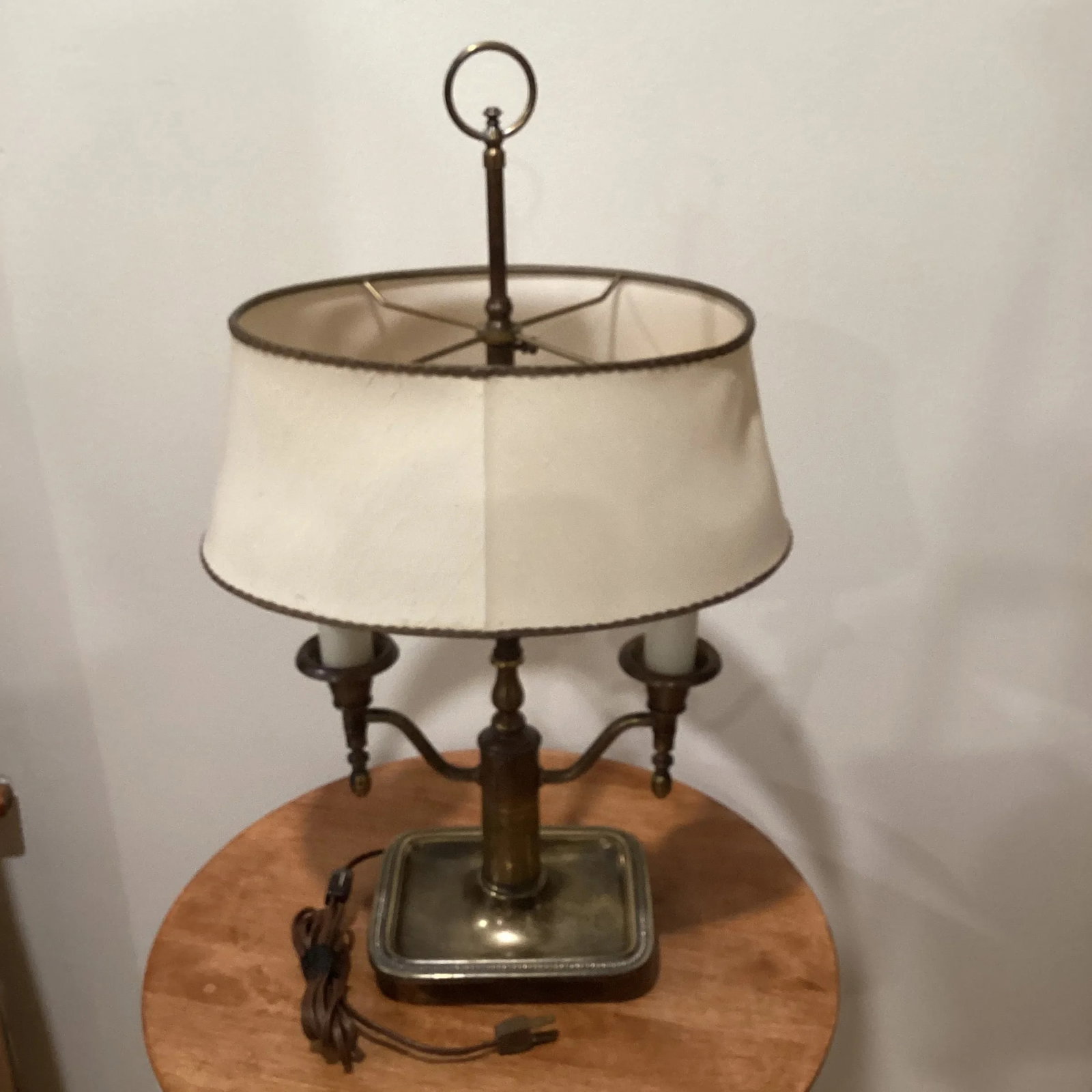 Vintage Mid 20th Century Solid Brass Bronze Bouilotte Table Lamp by Frederick Cooper - 13