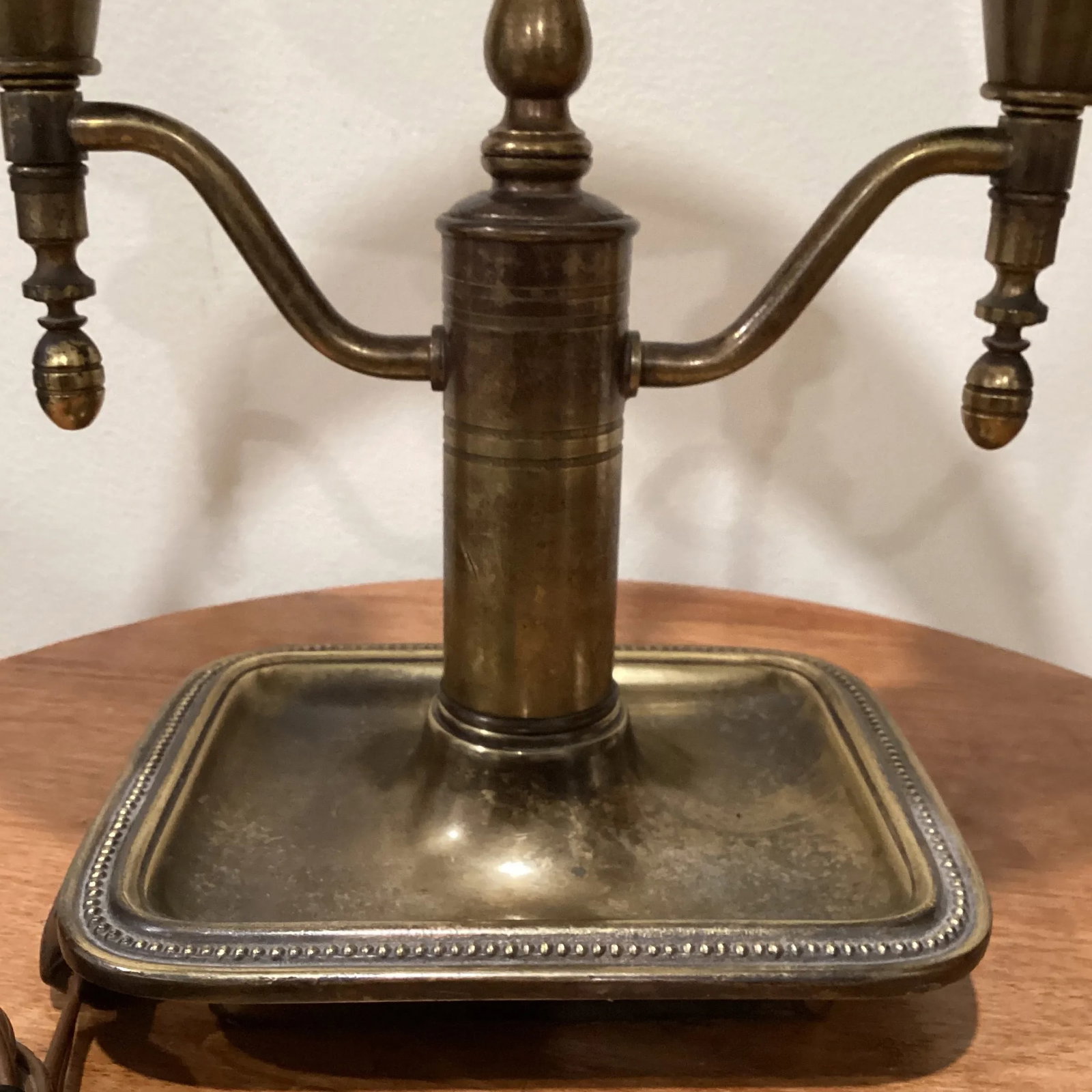 Vintage Mid 20th Century Solid Brass Bronze Bouilotte Table Lamp by Frederick Cooper - 9