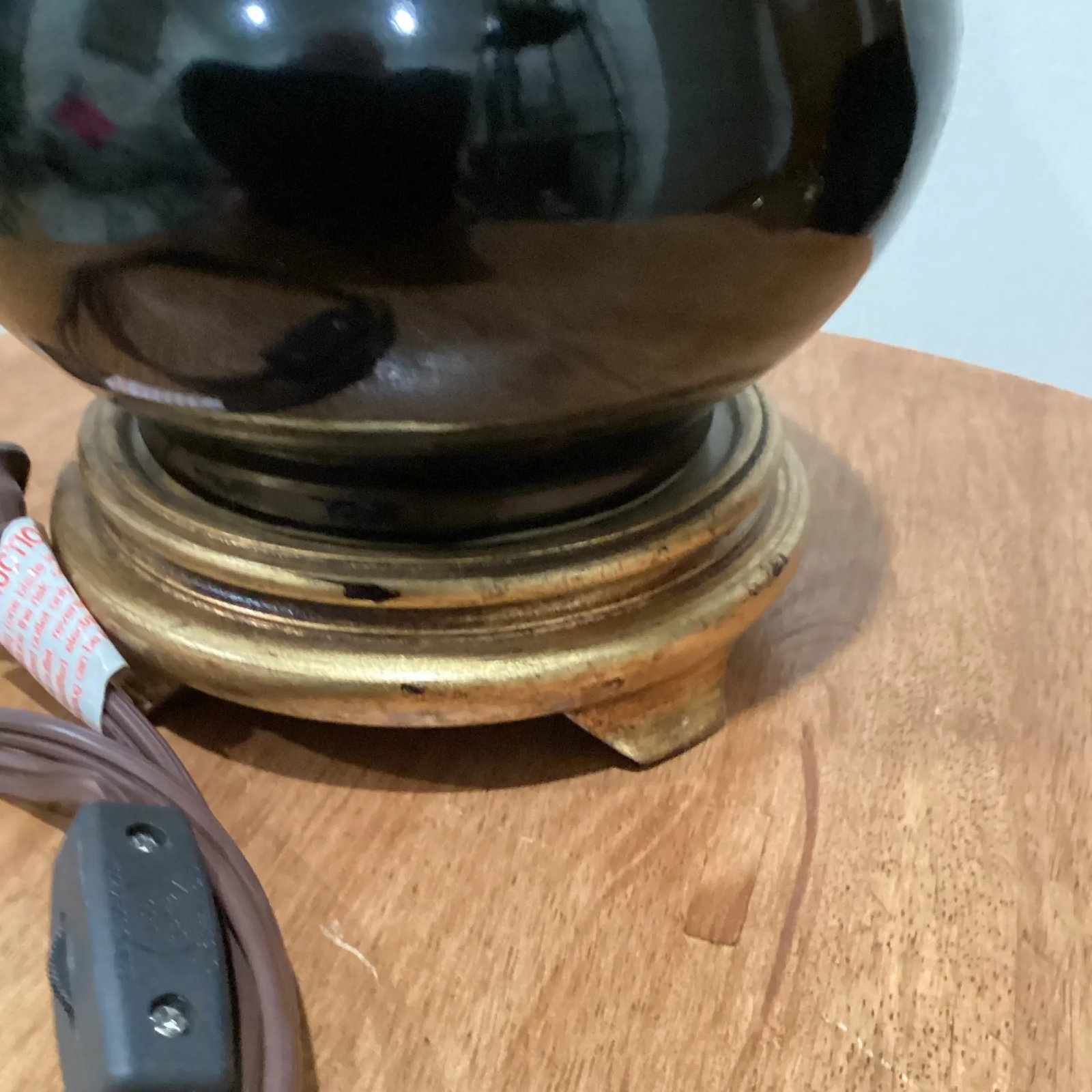 Port 68 Daniel Glossy Black Porcelain Table Lamp - 10