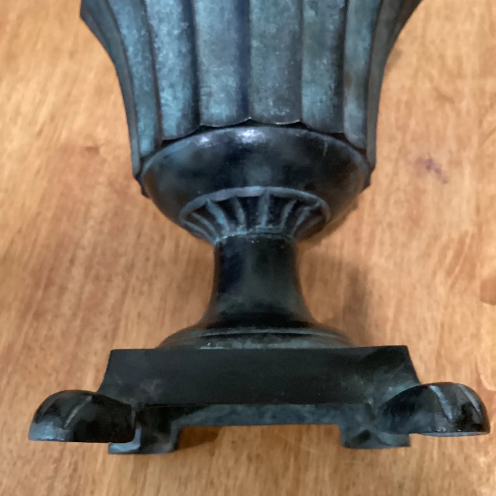 Mid 20th Century Vintage Bronze Brass Footed Urn Planter - 11