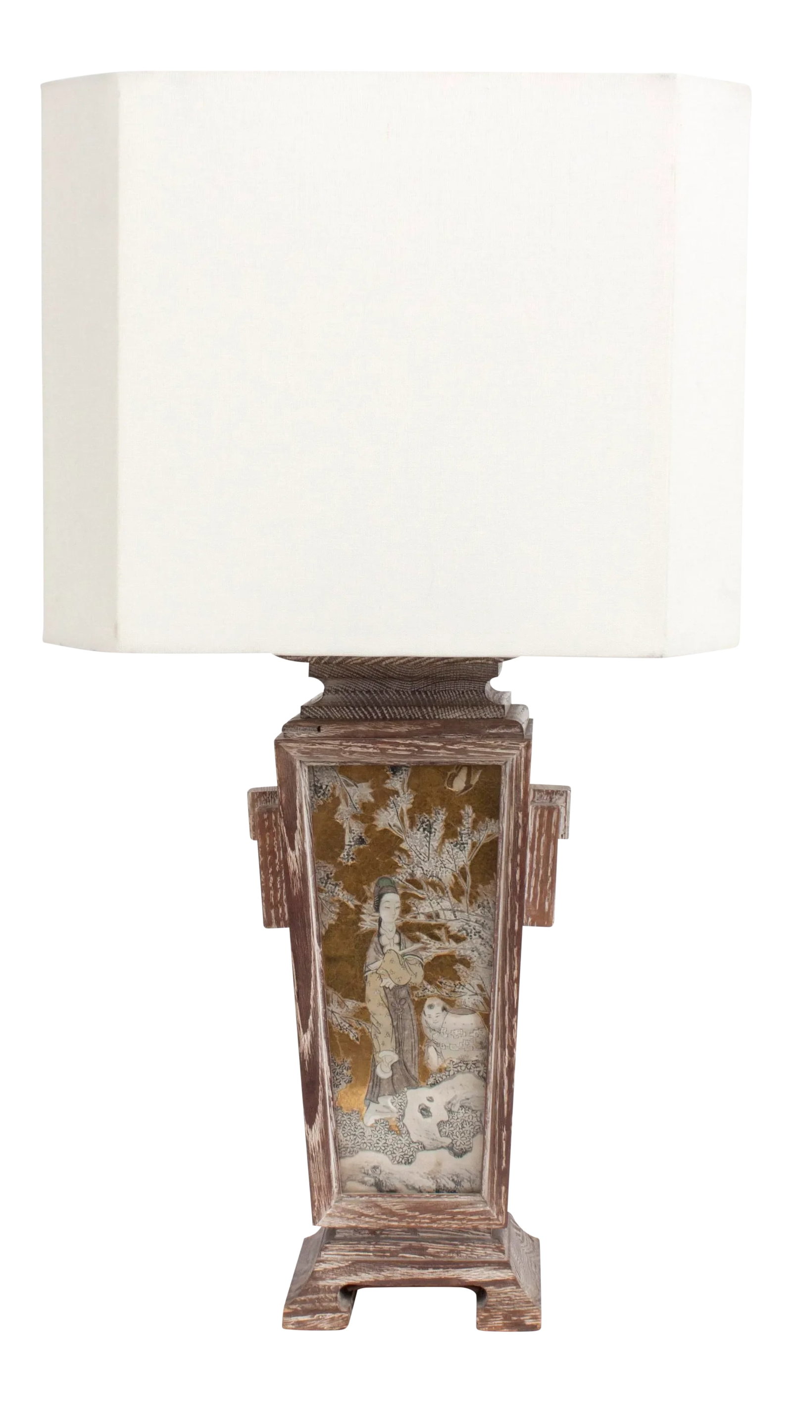 James Mont Asian Cerused Oak Lamp (1 of 7)