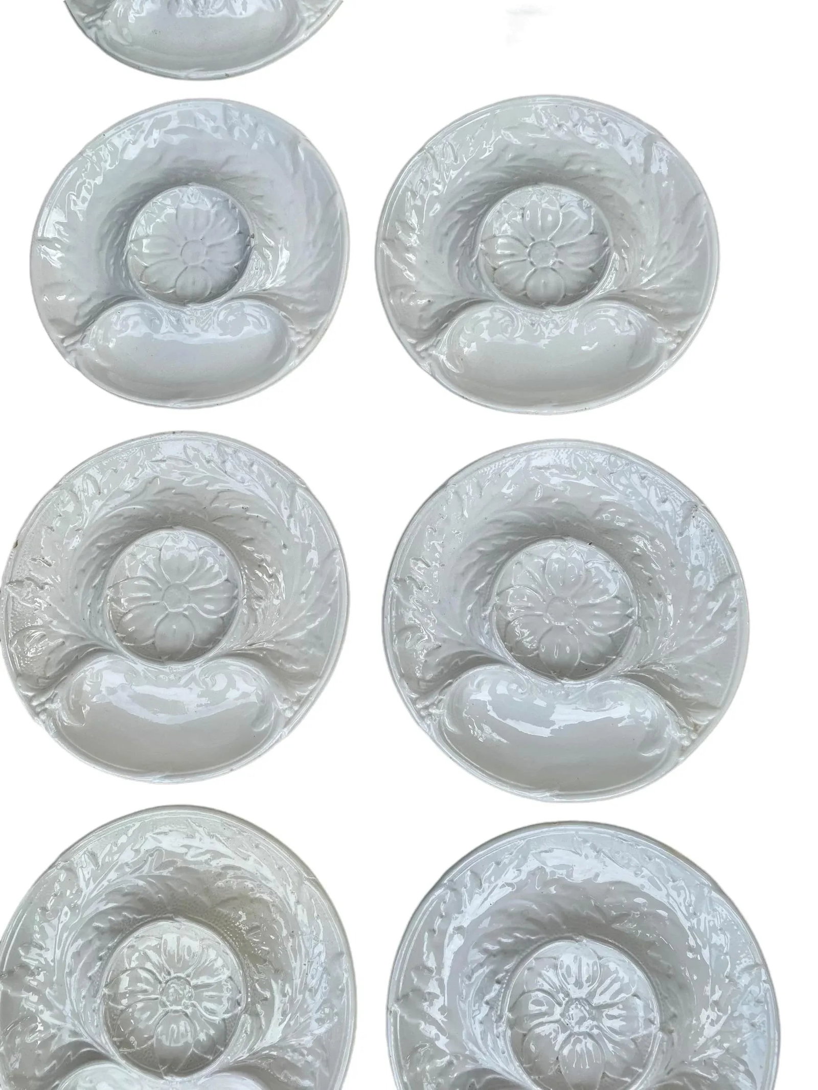 Antique French Faience Artichoke Plates- Set of 10 - 2