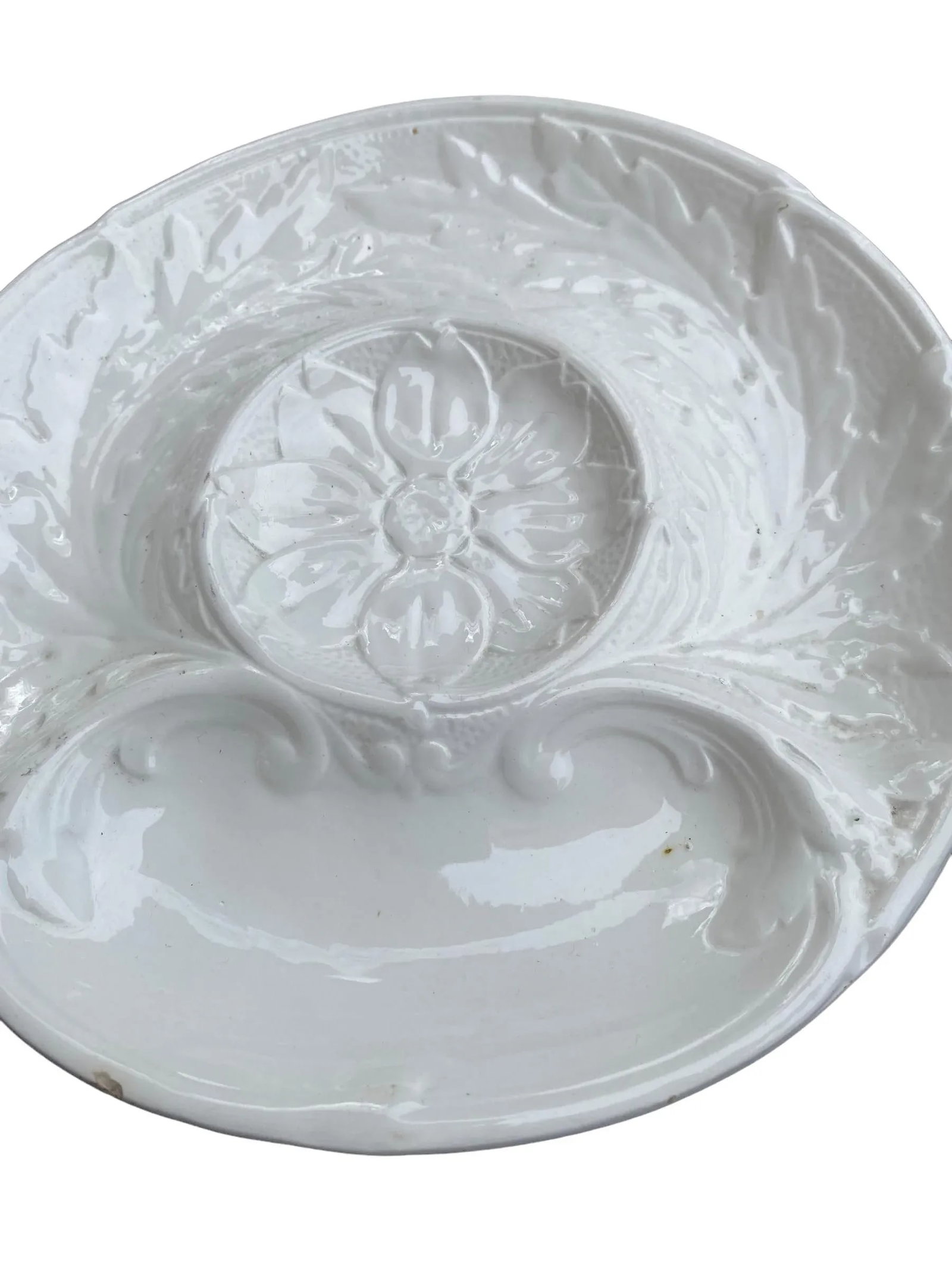 Antique French Faience Artichoke Plates- Set of 10 - 3