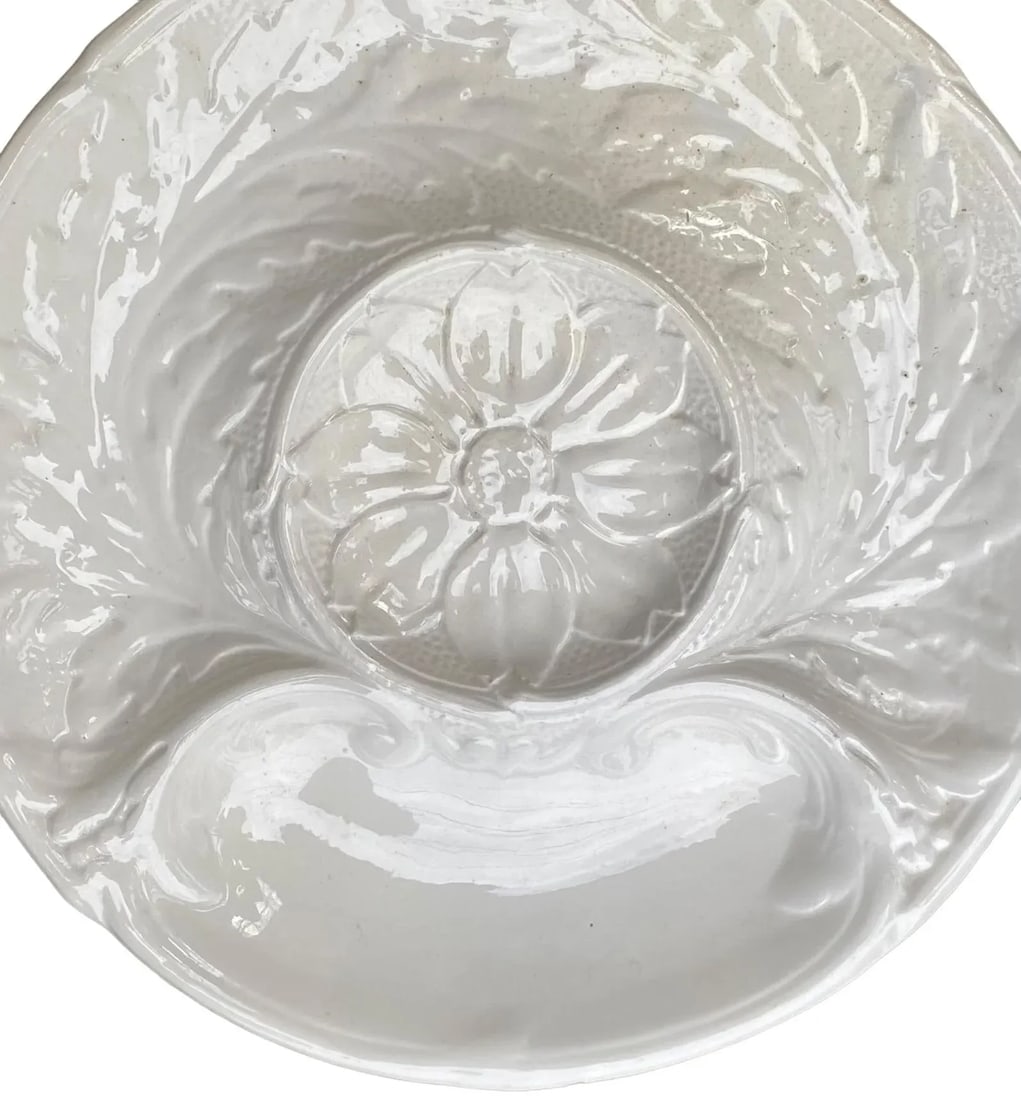 Antique French Faience Artichoke Plates- Set of 10 - 4