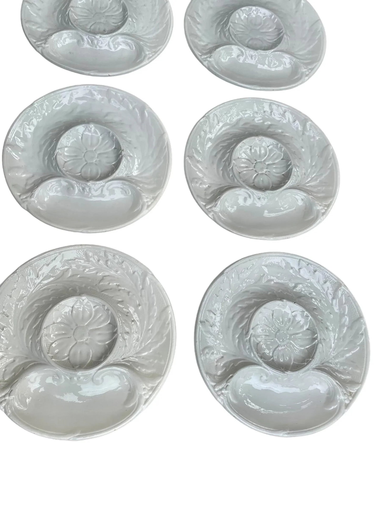 Antique French Faience Artichoke Plates- Set of 10 - 6