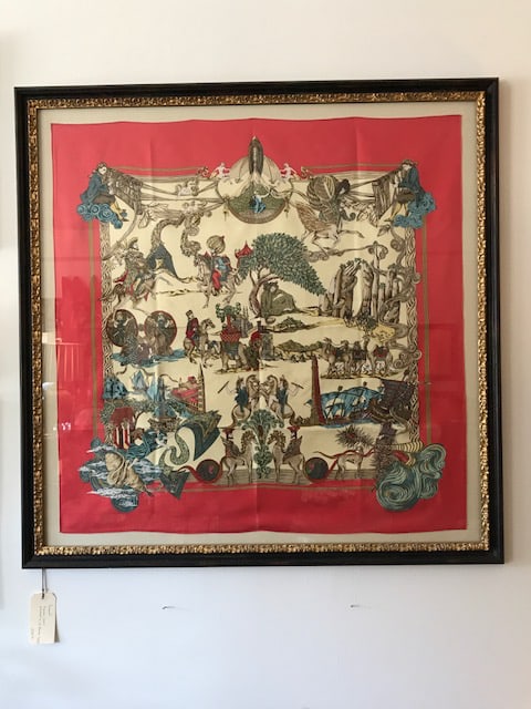 Hermes French Silk Scarf Framed Art - 2