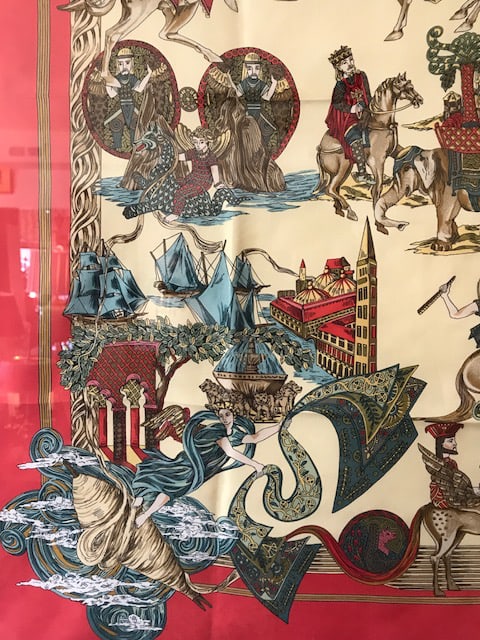 Hermes French Silk Scarf Framed Art - 3