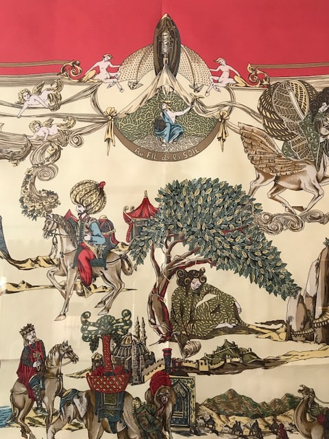 Hermes French Silk Scarf Framed Art - 4