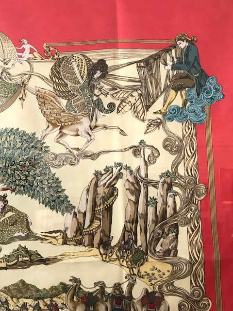 Hermes French Silk Scarf Framed Art - 5