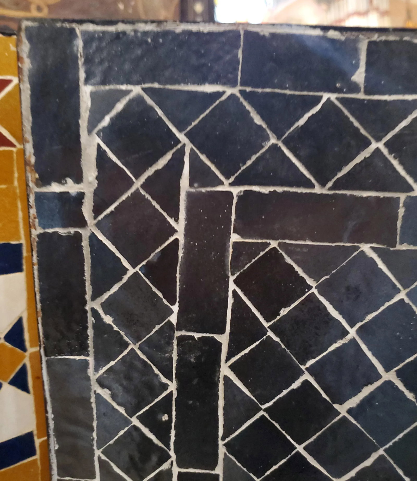 All Black Moroccan Mosaic Tile Fountain - 5