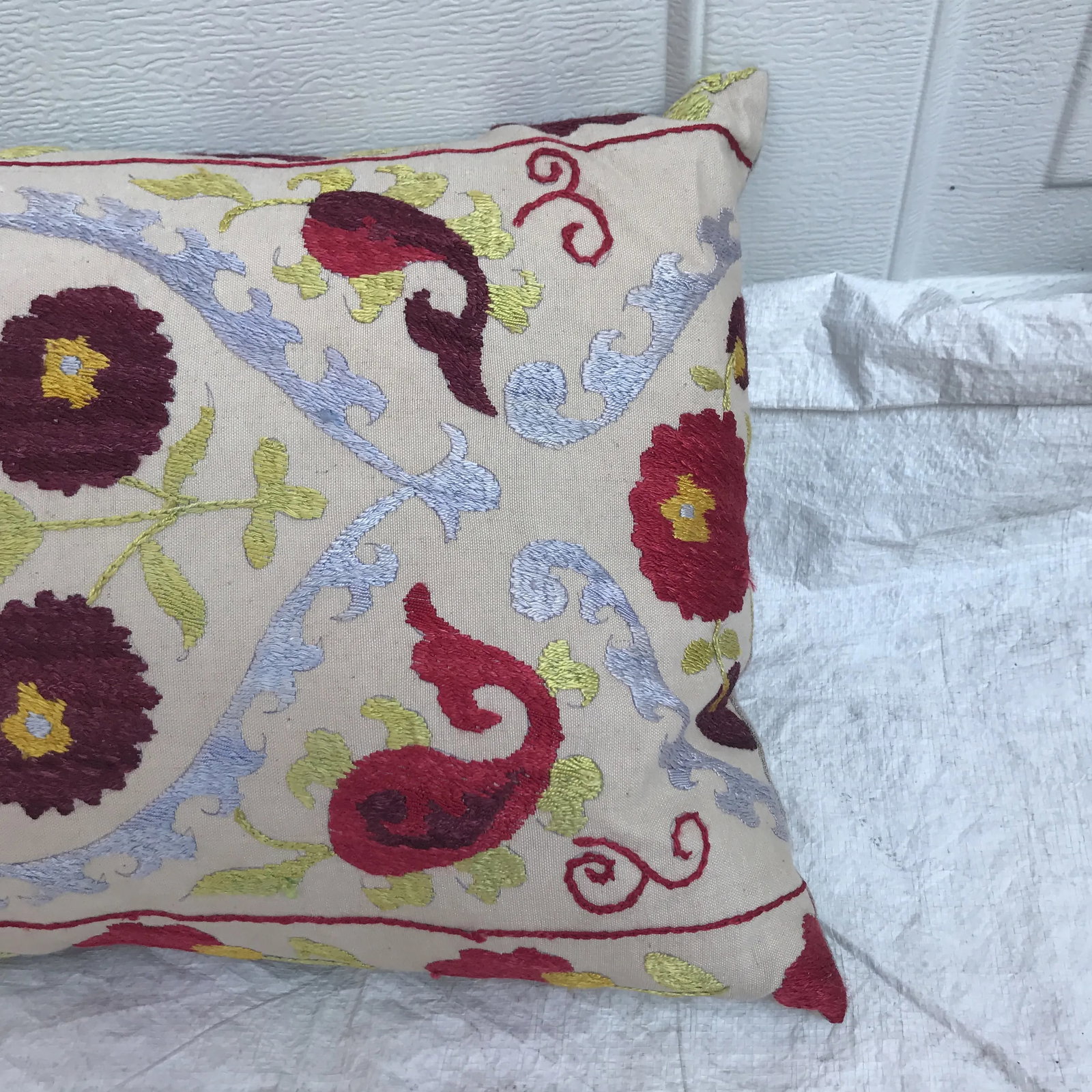 Embroidered Suzani Pillow - 4