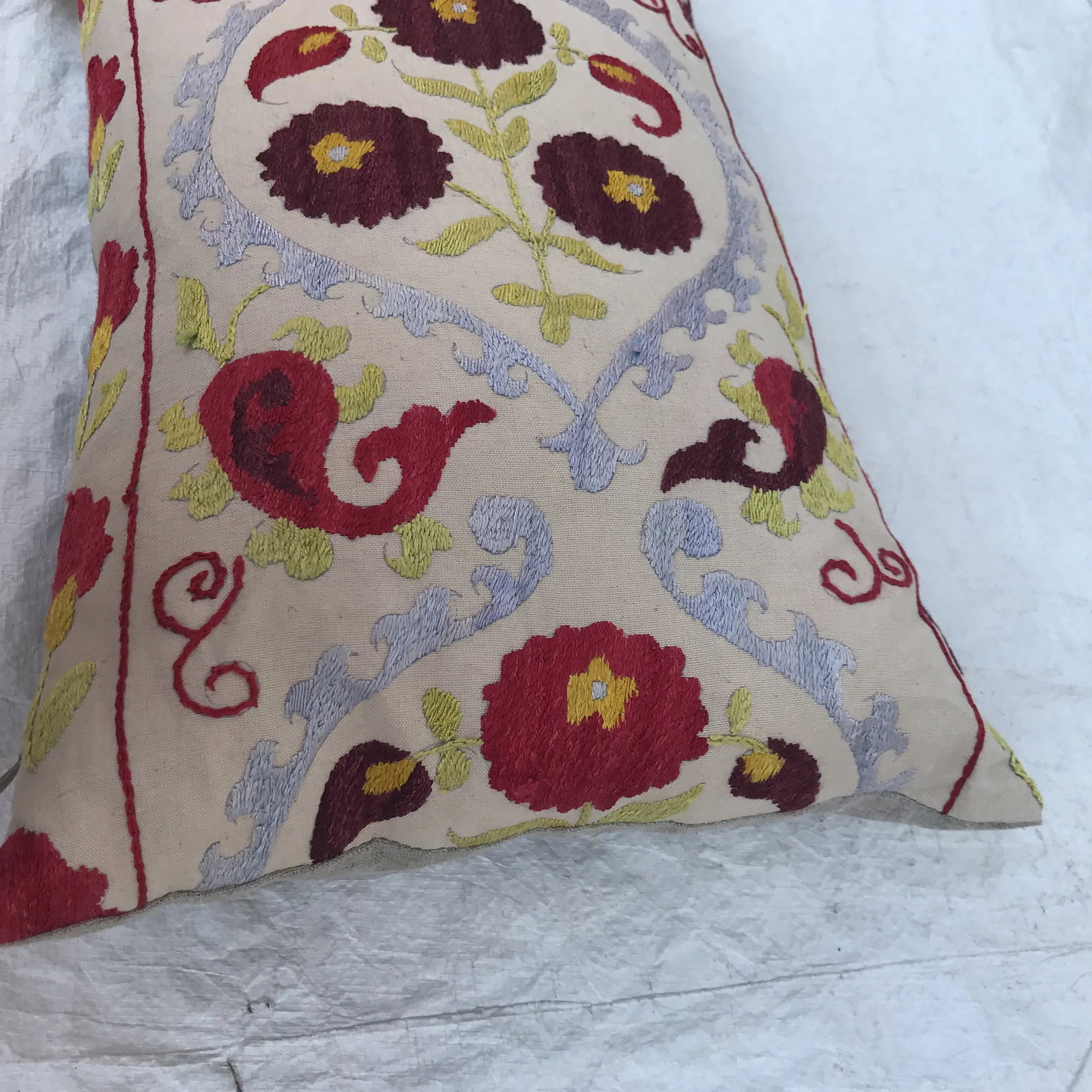 Embroidered Suzani Pillow - 8