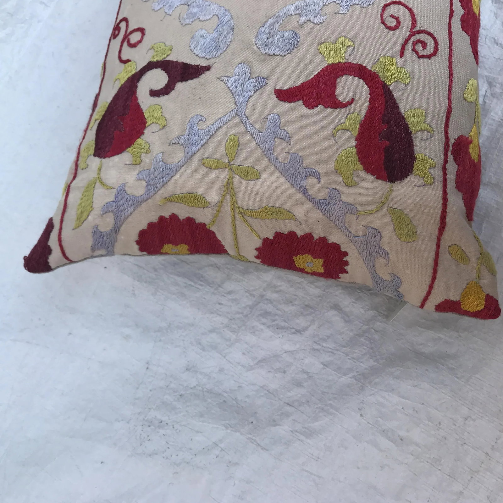Embroidered Suzani Pillow - 9