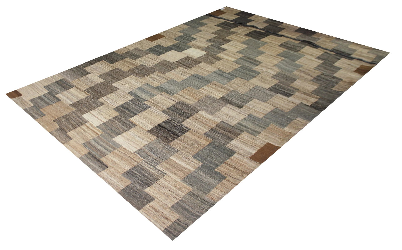 Hand Knotted Modern Kilim by Aara Rugs Inc. - 8'4" X 13'2" - 3