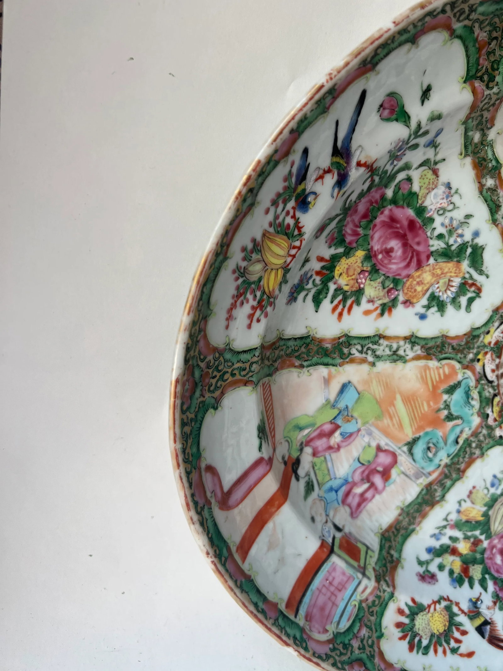 Antique Chinese Export Rose Medallion Large Oval Platter - 5