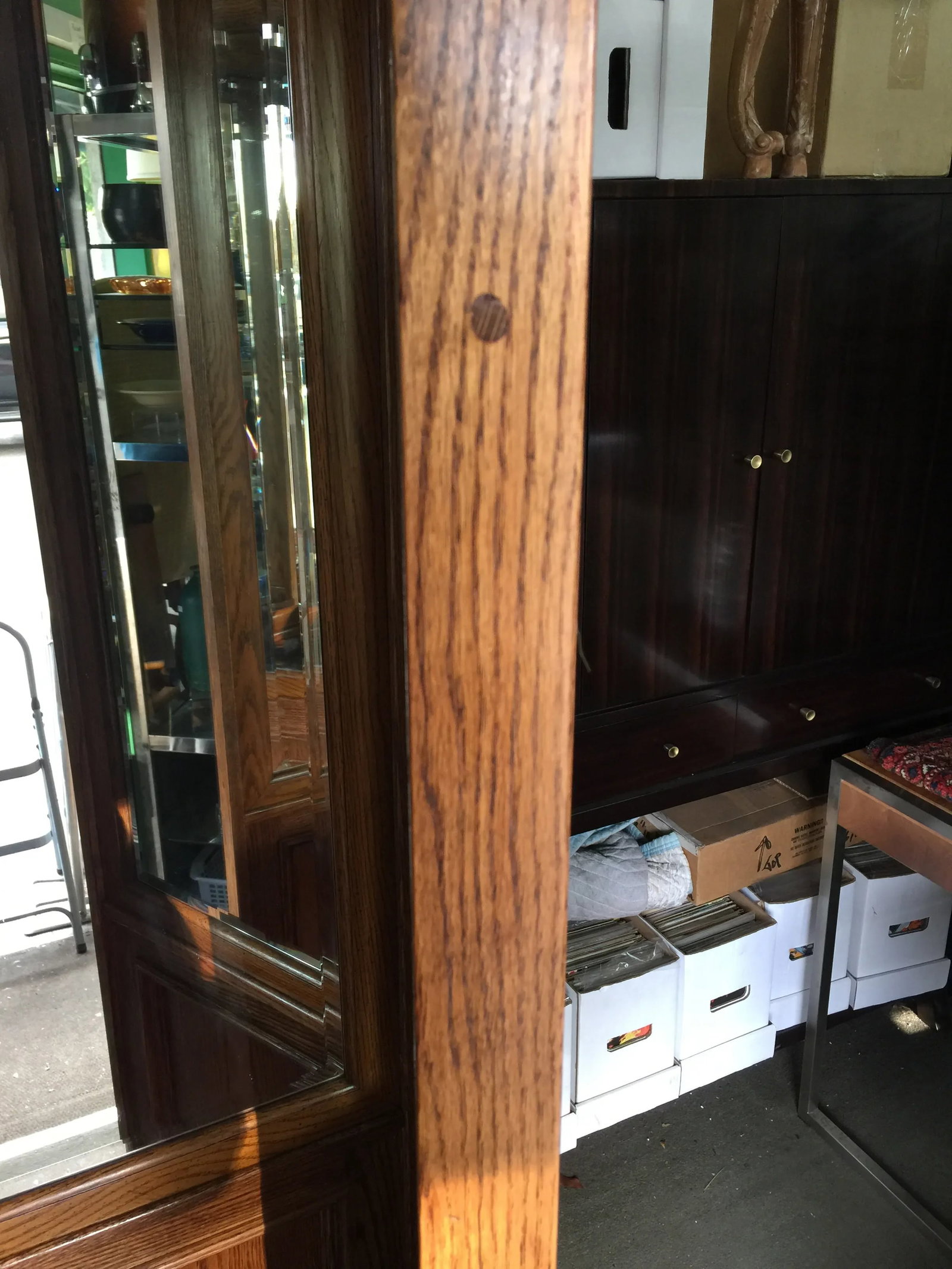 Oak Trifold Mirror Dressing Mirror - 3