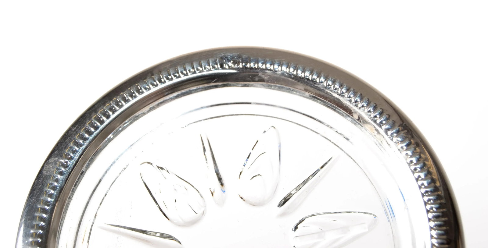 1960s Leonard Silver Manufacturing Attributed Silver Plate & Crystal Wine Glass Coasters- Set of 12 - 11