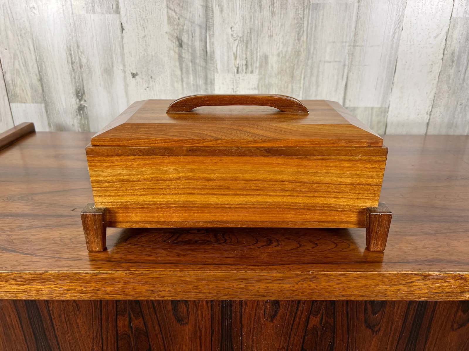 Modernist Teak Jewelry Box - 2