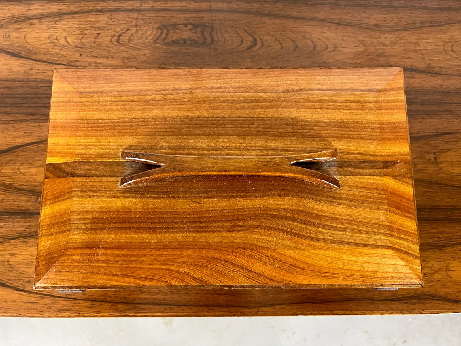 Modernist Teak Jewelry Box - 5