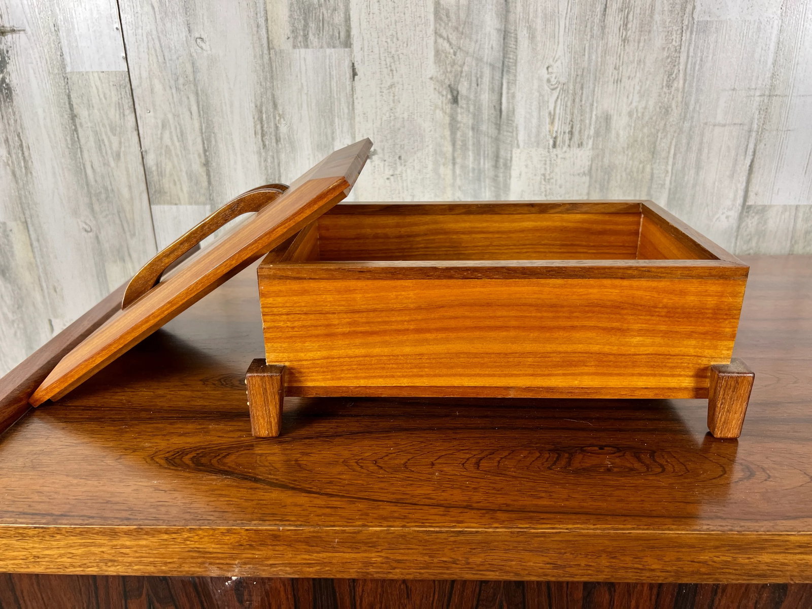 Modernist Teak Jewelry Box - 9