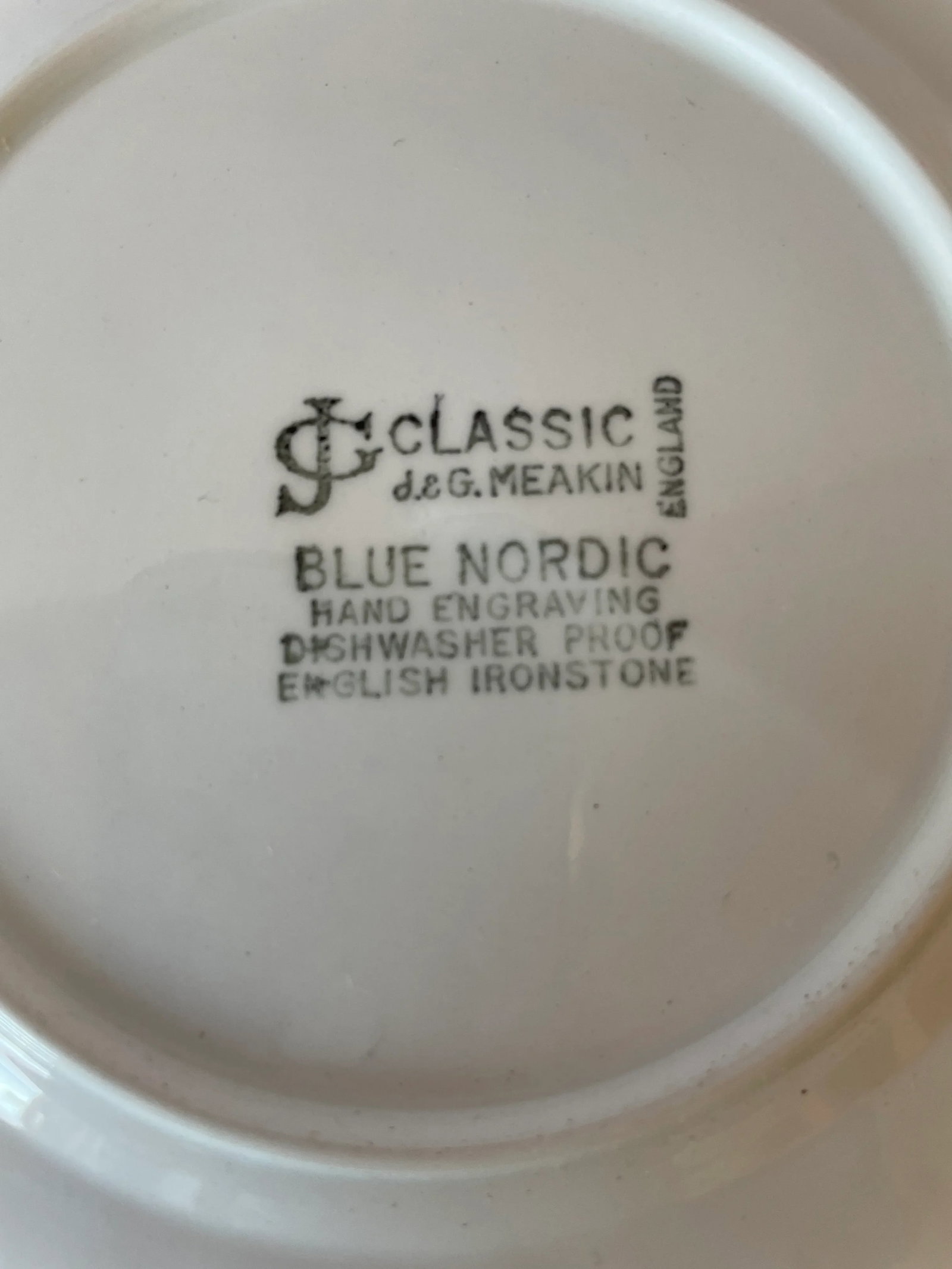 Vintage J & G Meakin Classic White Blue Nordic Dinner Pieces- 24 Pieces - 11